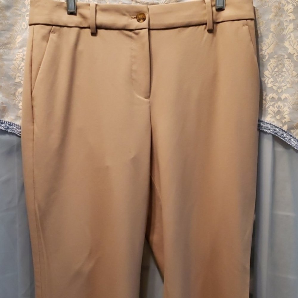 TALBOTS SAFARI TAN POLY/RAYON PANTS SZ 10P